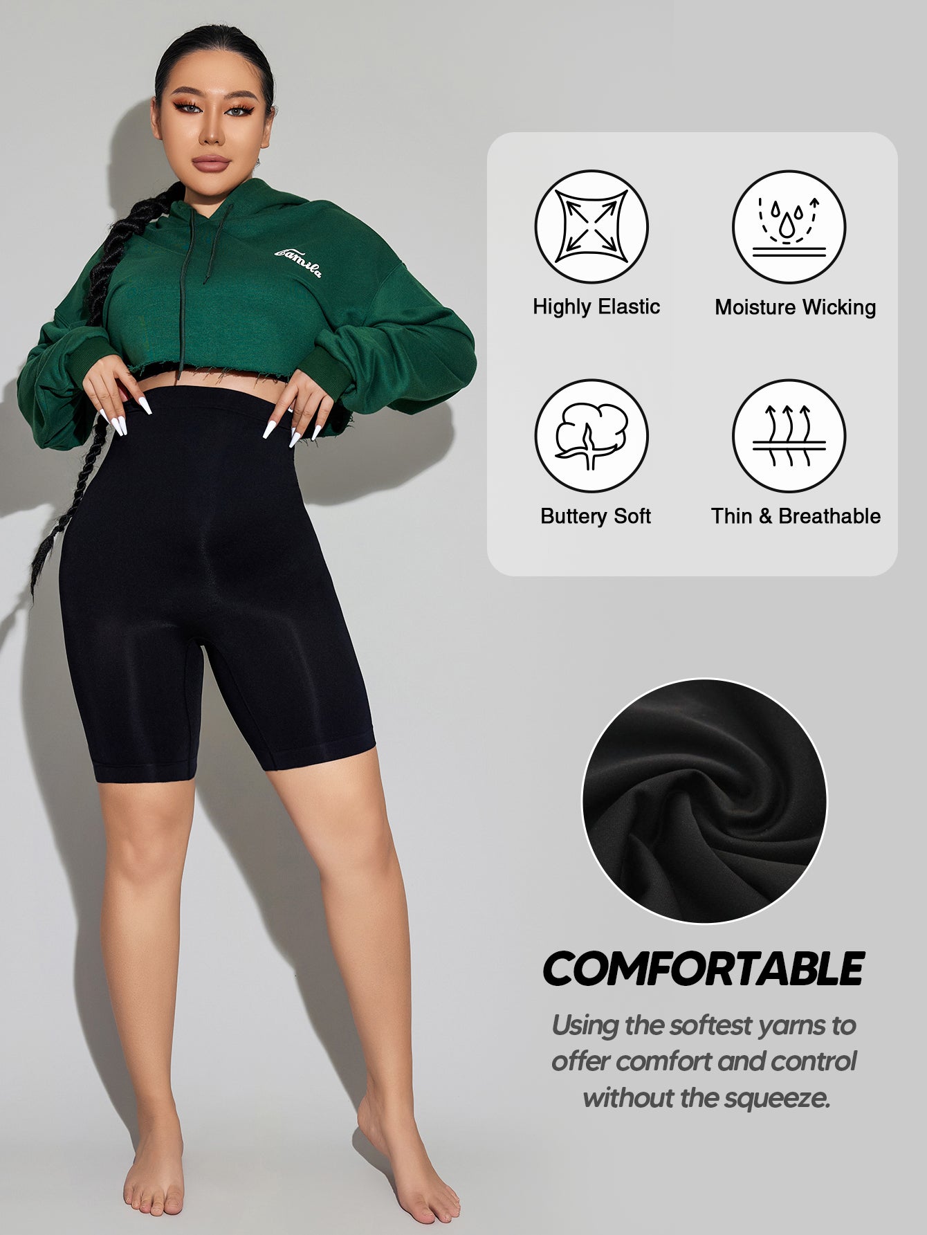 Seamless Shaping Boyshorts Panties for Women Comfy Under Dress Shapewear Shorts