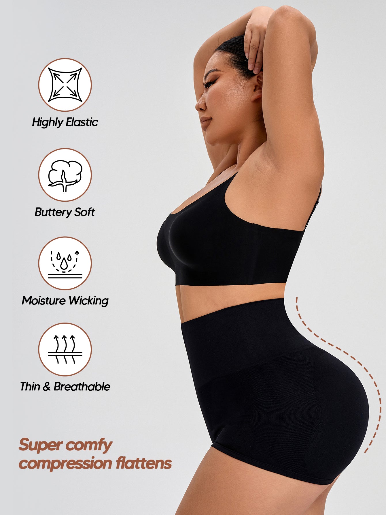 Womens Underwear Tummy Control Underwear Butt Lifting Shorts Shaping Briefs