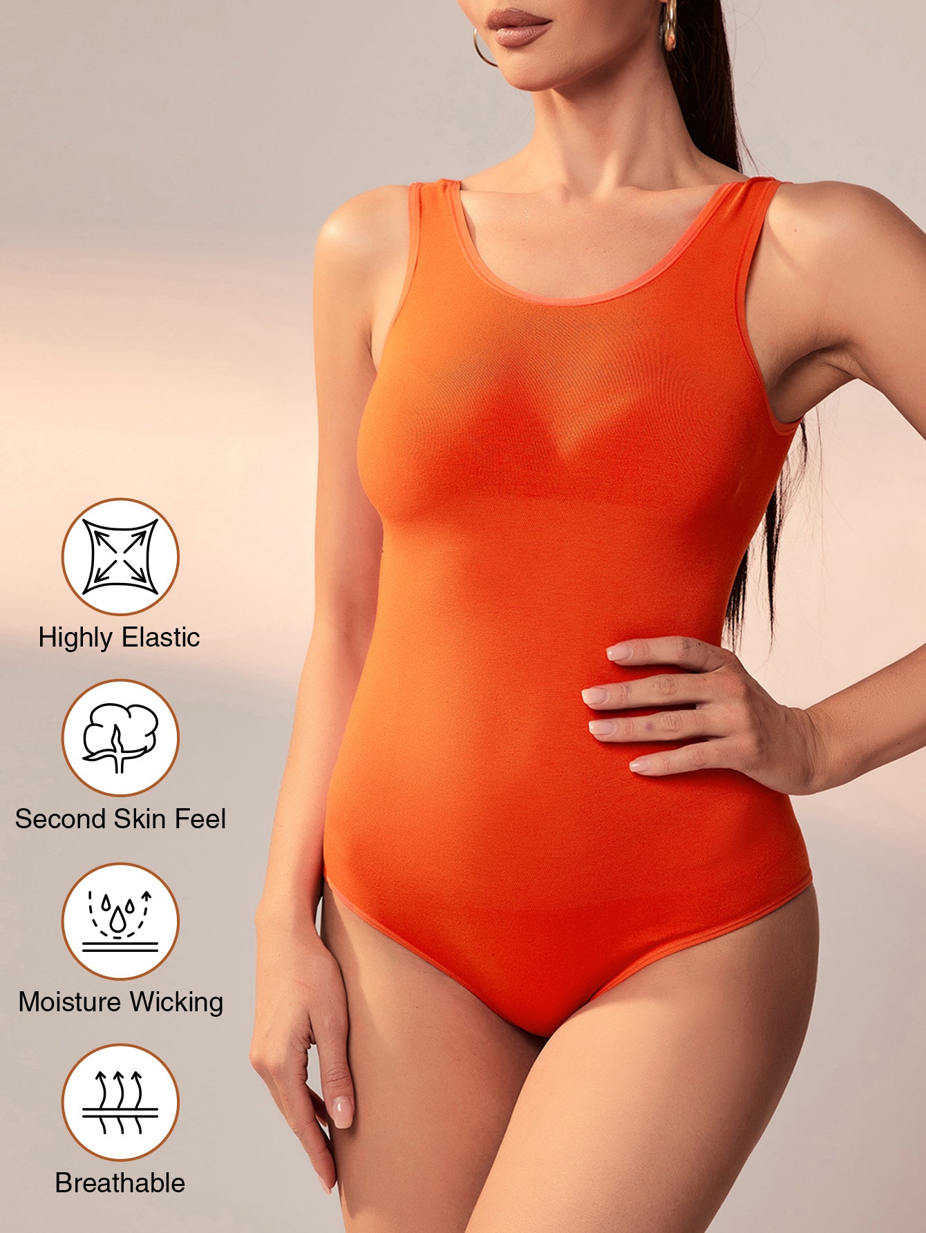 Basic Bodysuits for Women Seamless Body Shaper Sleeveless Tank Top Bodysuit