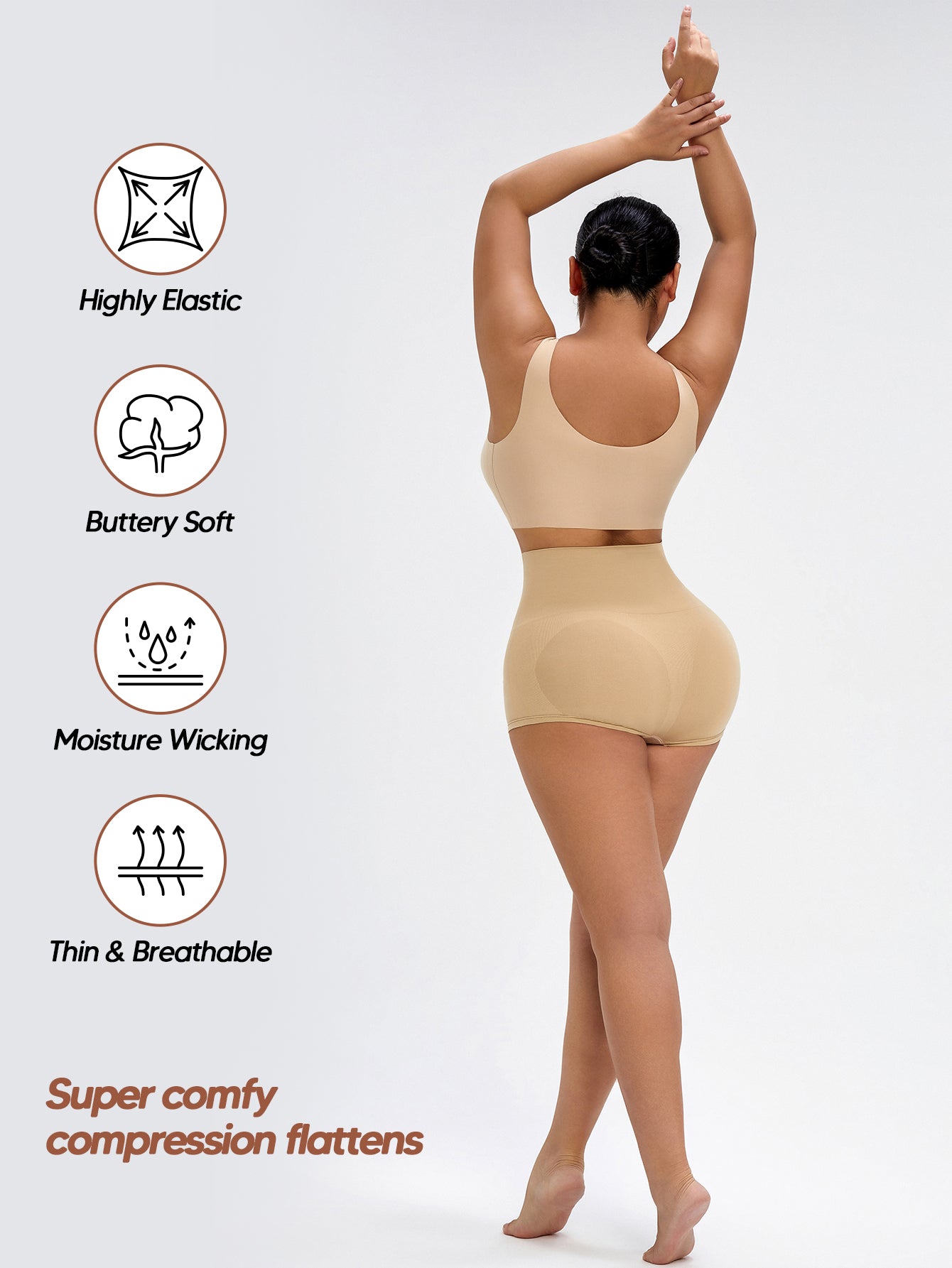Womens Underwear Tummy Control Underwear Butt Lifting Shorts Shaping Briefs