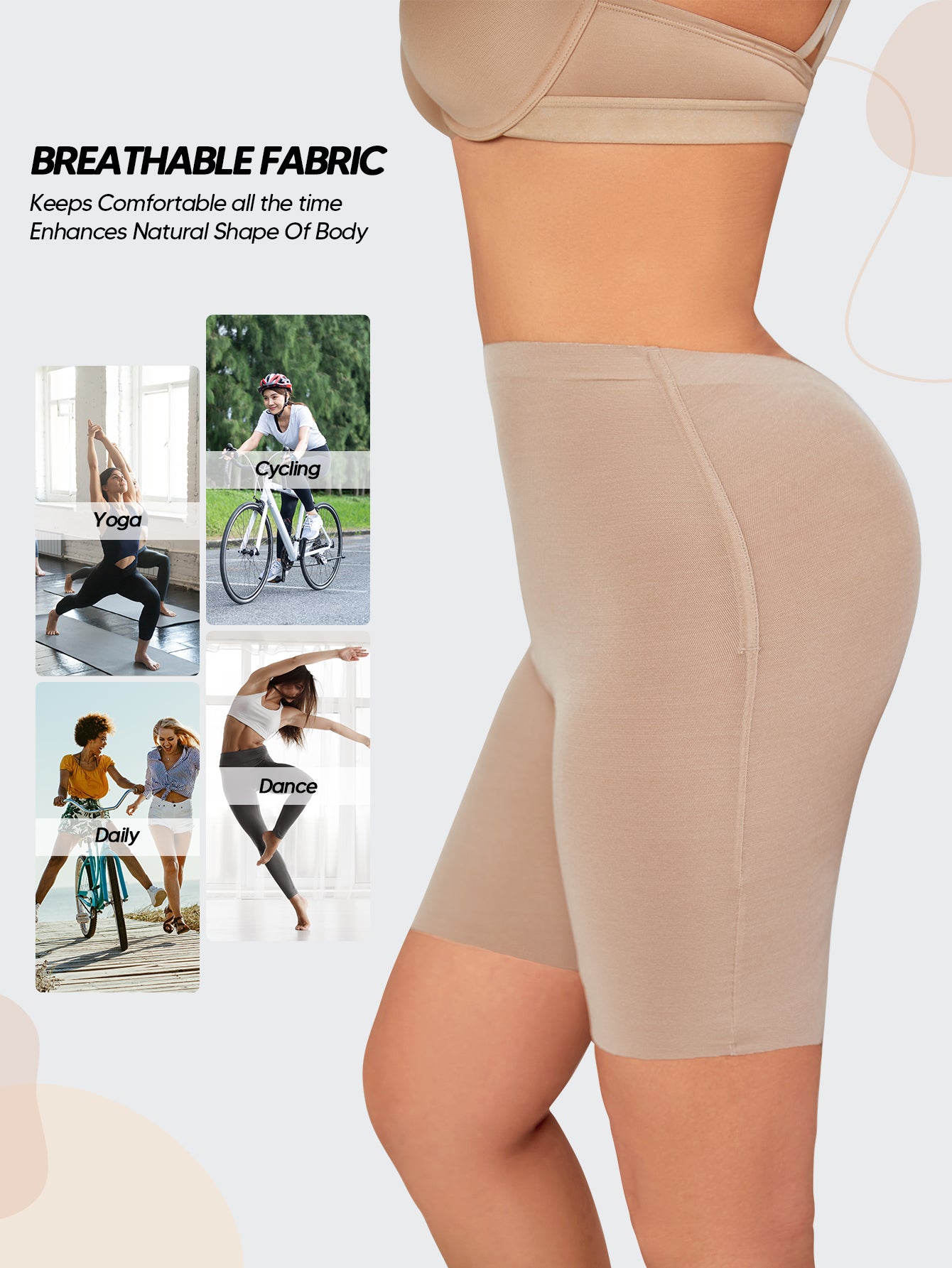 Sheer Sculpt Shaping Boyshorts Panties for Women Slip Shorts Underwear