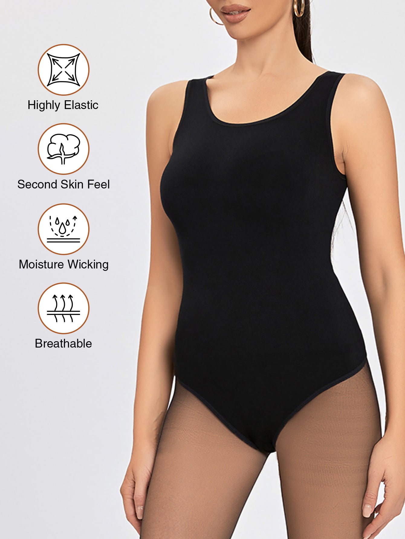 Basic Bodysuits for Women Seamless Body Shaper Sleeveless Tank Top Bodysuit