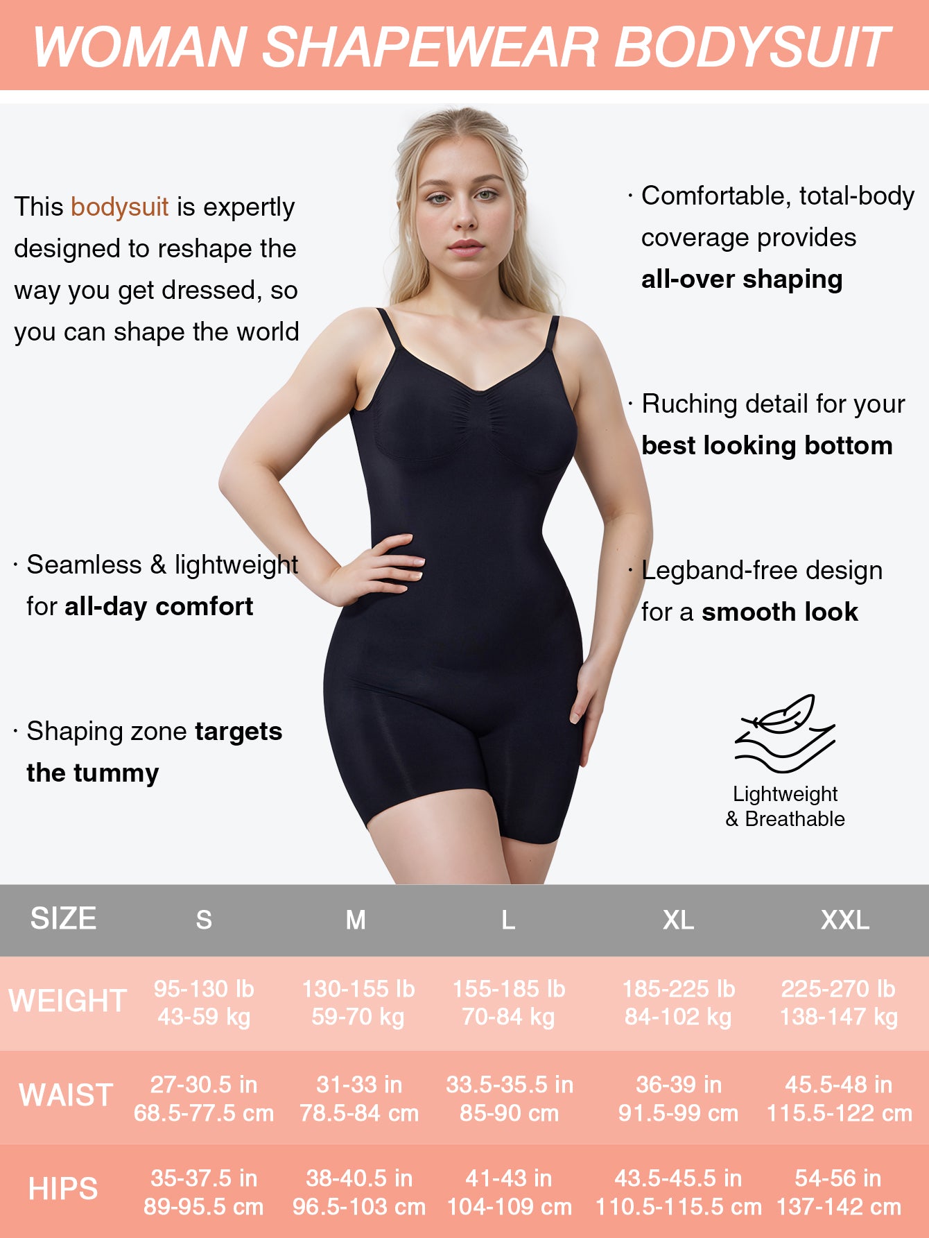 Backless Shapewear Bodysuit Shorts Sleeveless Women Body Shaper Under Dress