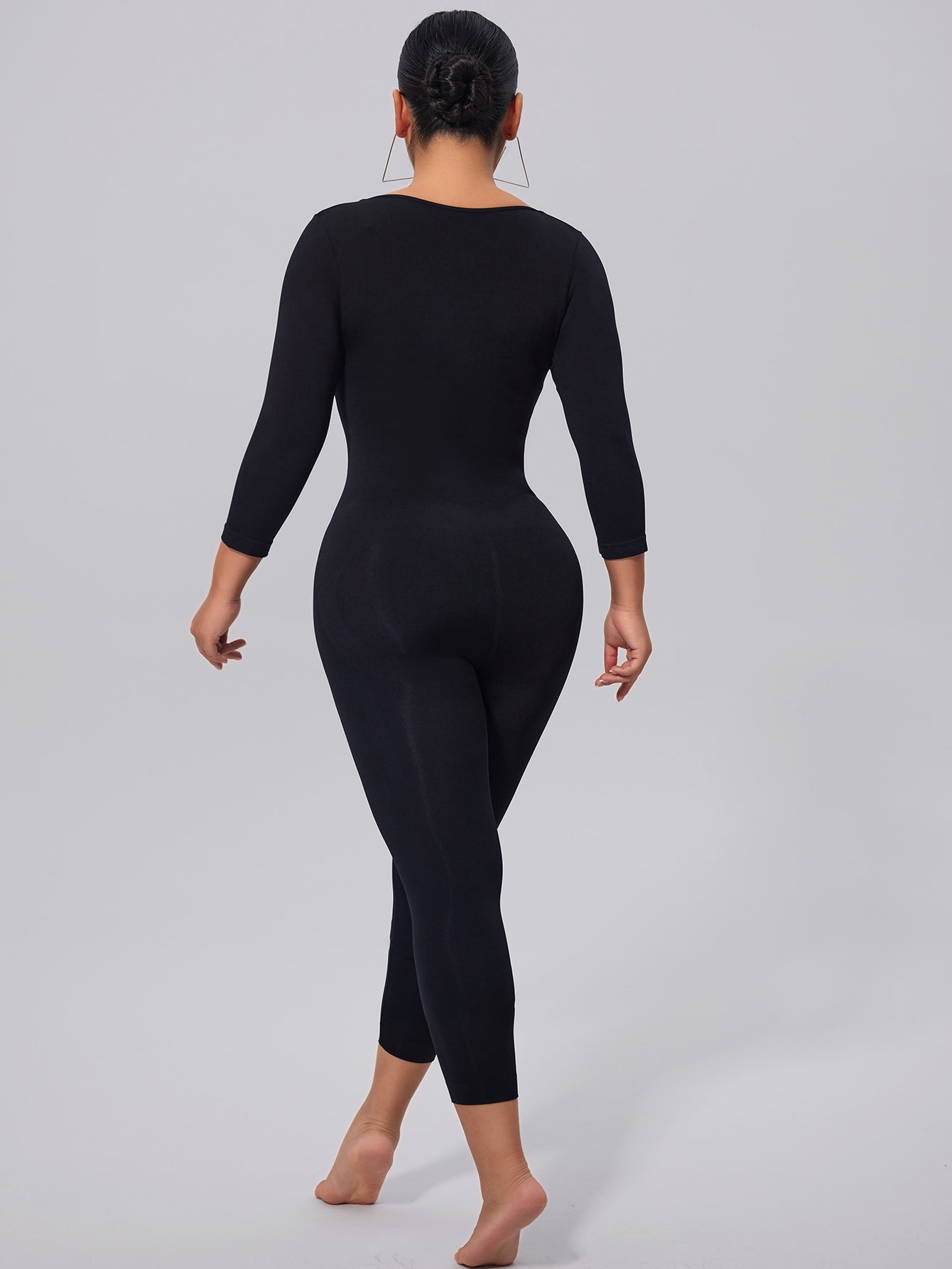 Full Body Shaper Long Sleeve Catsuit Shapewear Open Bust Shaping Legging